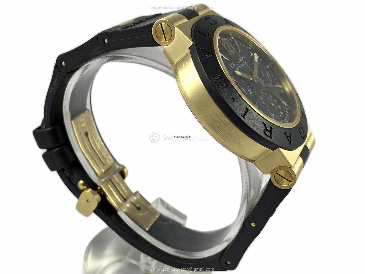 Bulgari Diagono Mens watch Unisex Automatic Yellow gold AC38G 3