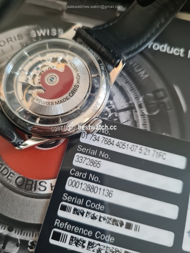 IMG_9086 Oris Artelier Translucent Skeleton Mens watch Unisex Automatic Steel 01 734 7684 4051-07 1 21 73FC 3