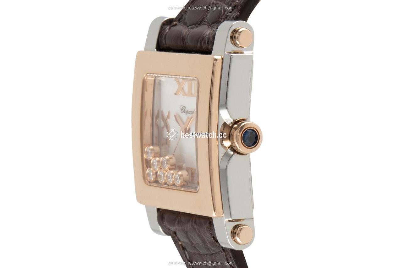 IMG_9086 Chopard Happy Sport Womens watch Quartz Gold Steel 278497-9001 3