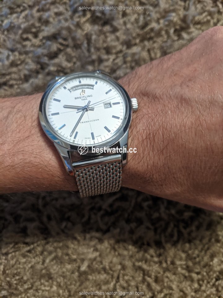 IMG_9086 Breitling Transocean Day & Date Mens watch Unisex Automatic Steel A45310121G1A1 3