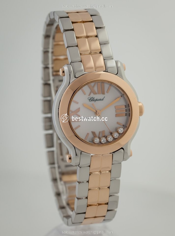 IMG_9086 Chopard Happy Sport Womens watch Quartz Gold Steel 278509-6003 3