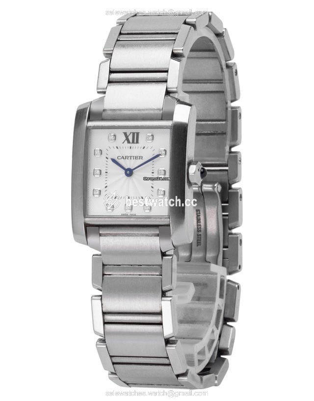 IMG_9086 Cartier Tank Francaise Mens watch Unisex Quartz Steel WE110007 3