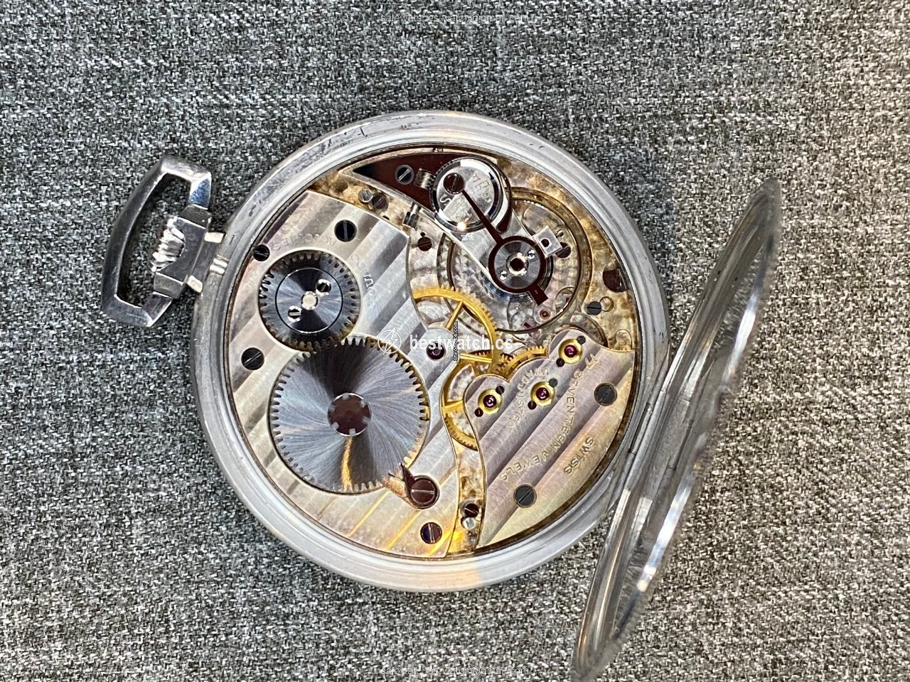 IMG_9086 Movado Mens watch Unisex Manual winding Platinum Movado Pocket Watch Platinum 3