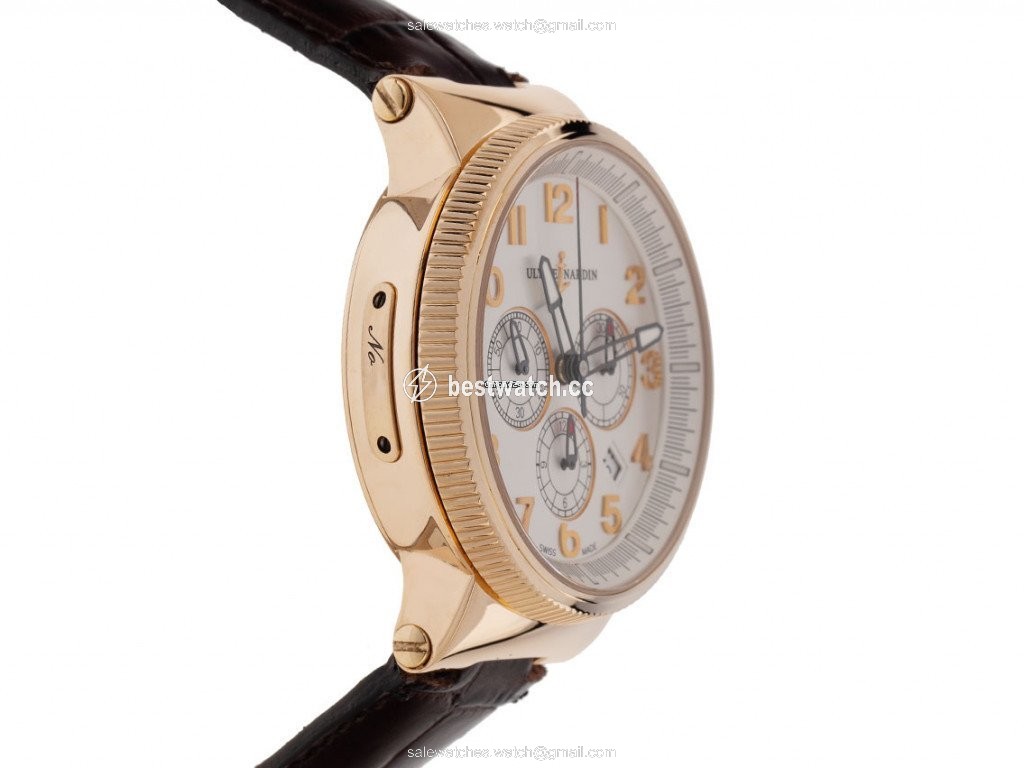 IMG_9086 Ulysse Nardin Marine Chronograph Mens watch Unisex Automatic Rose gold 1506-150 3