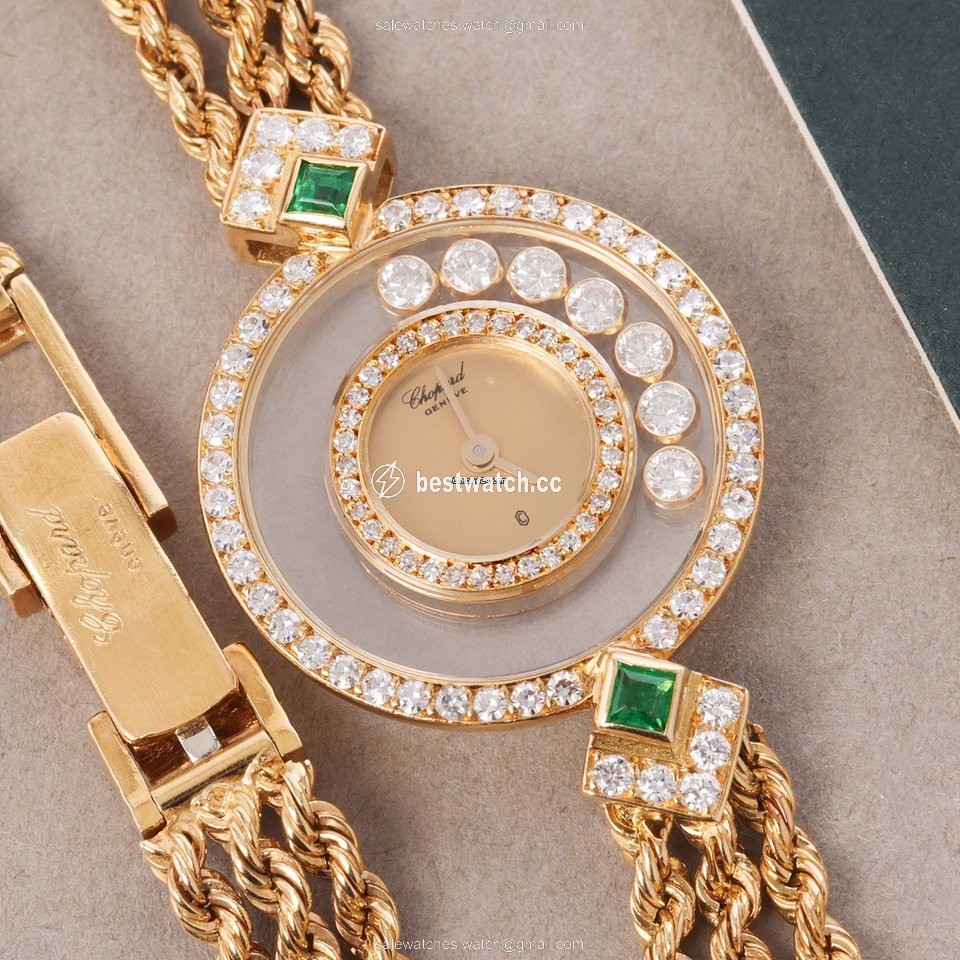 IMG_9086 Chopard Happy Diamonds Womens watch Quartz Yellow gold 4066 3