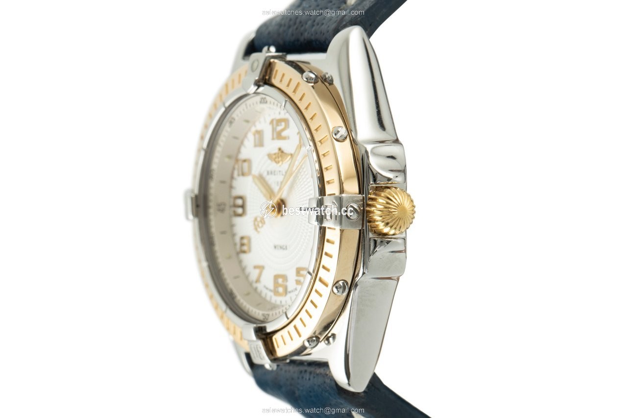 IMG_9086 Breitling Wings Lady Womens watch Quartz Gold Steel D67050 3