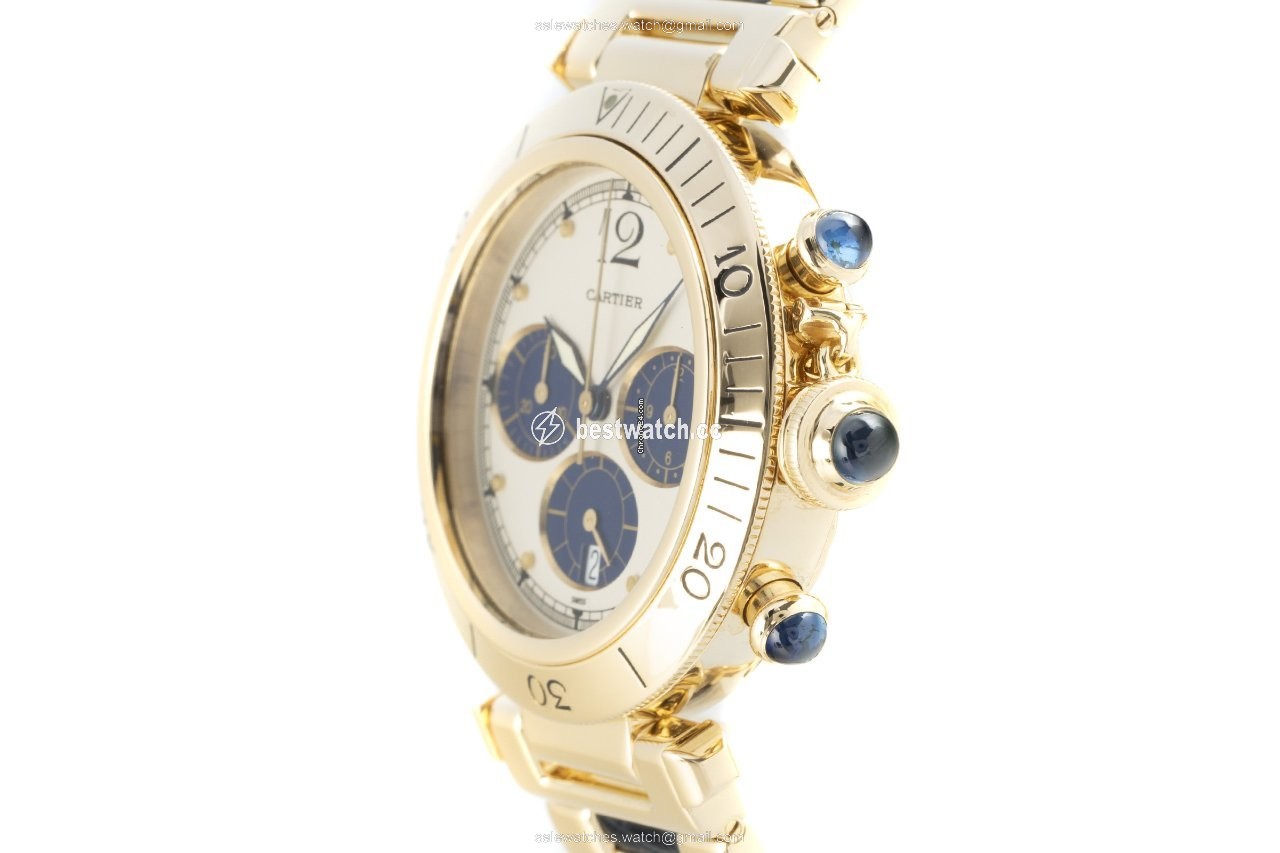 IMG_9086 Cartier Pasha Mens watch Unisex Quartz Yellow gold 30009 3