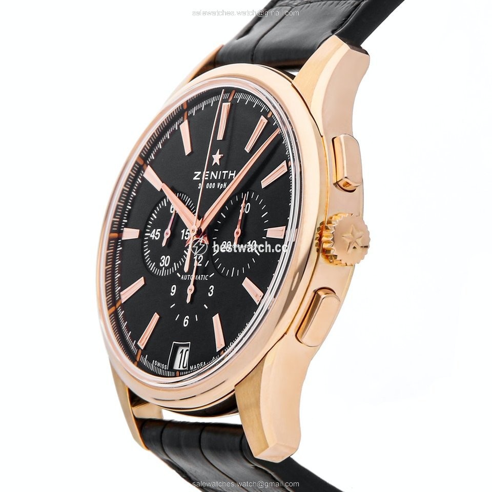 IMG_9086 Zenith Captain Chronograph Mens watch Unisex Automatic Rose gold 18.2112.400 23.C493 3