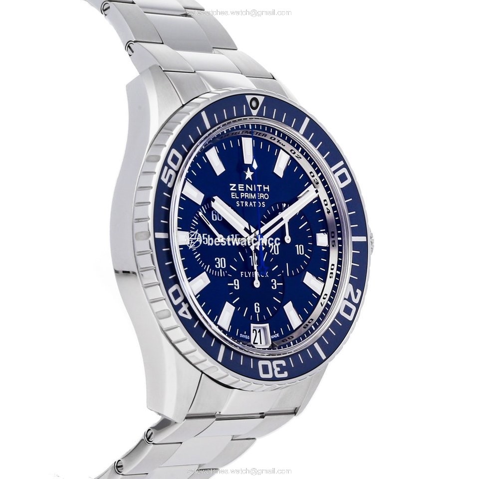 IMG_9086 Zenith El Primero Stratos Flyback Mens watch Unisex Automatic Steel 03.2067.405 51.M2060 3