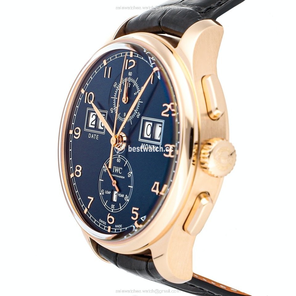 IMG_9086 IWC Portuguese Perpetual Calendar Digital Date-Month Mens watch Unisex Automatic Rose gold IW3972-04 3