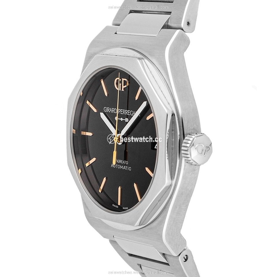 IMG_9086 Girard Perregaux Laureato Mens watch Unisex Automatic Steel 81010-11-635-11A 3