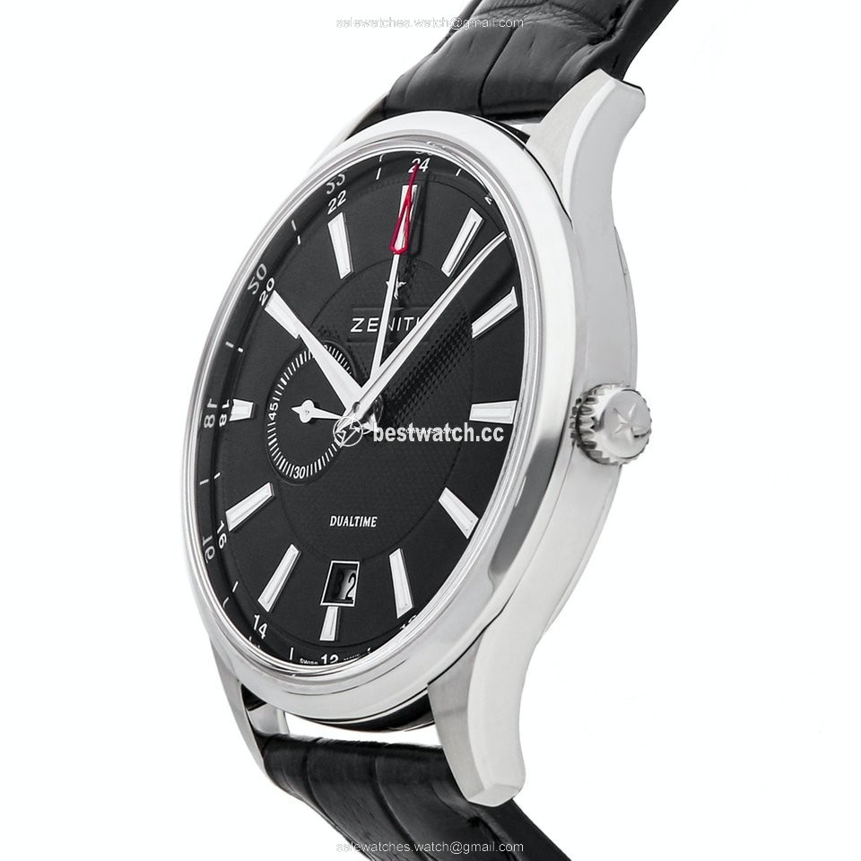 IMG_9086 Zenith Elite Dual Time Mens watch Unisex Automatic Steel 03.2130.682 22.C493 3