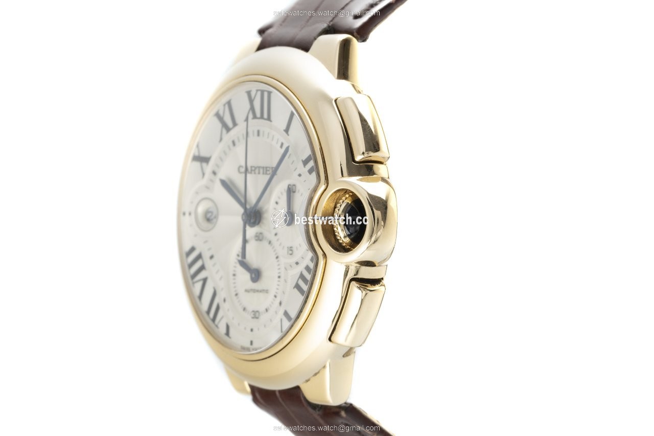 IMG_9086 Cartier Ballon Bleu 44mm Mens watch Unisex Automatic Yellow gold W6920009 3
