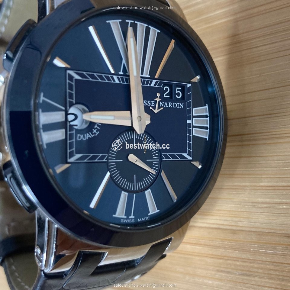 IMG_9086 Ulysse Nardin Executive Dual Time Mens watch Unisex Automatic Steel 243-00 43 3