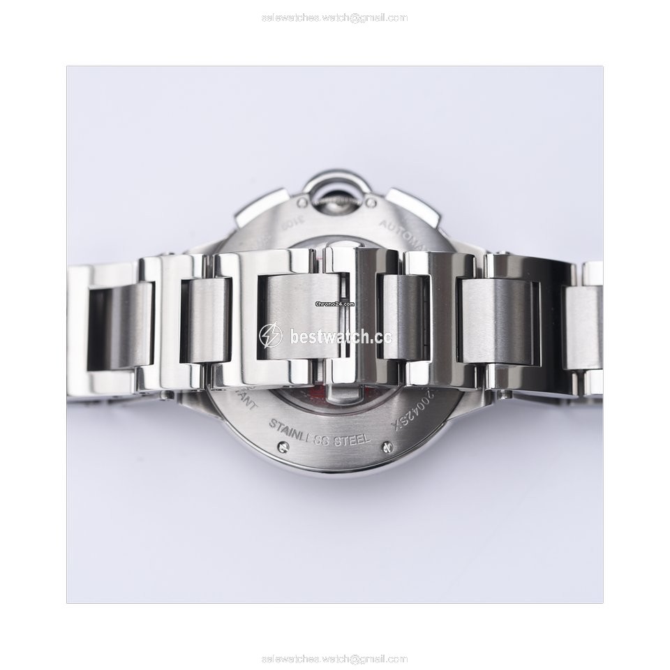 IMG_9086 Cartier Ballon Bleu 44mm Mens watch Unisex Automatic Steel W6920078 3