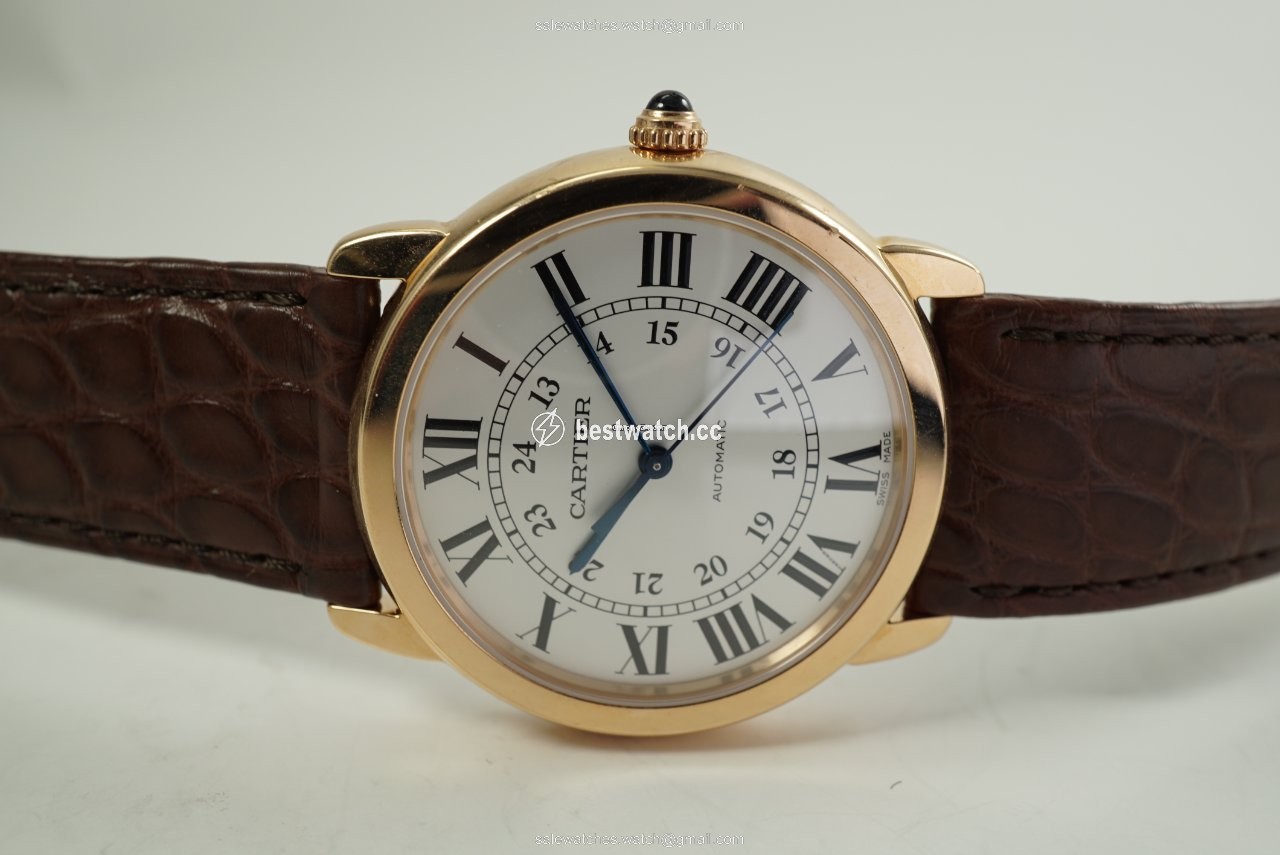 IMG_9086 Cartier Ronde Solo de Cartier Mens watch Unisex Automatic Rose gold W2RN0008 3