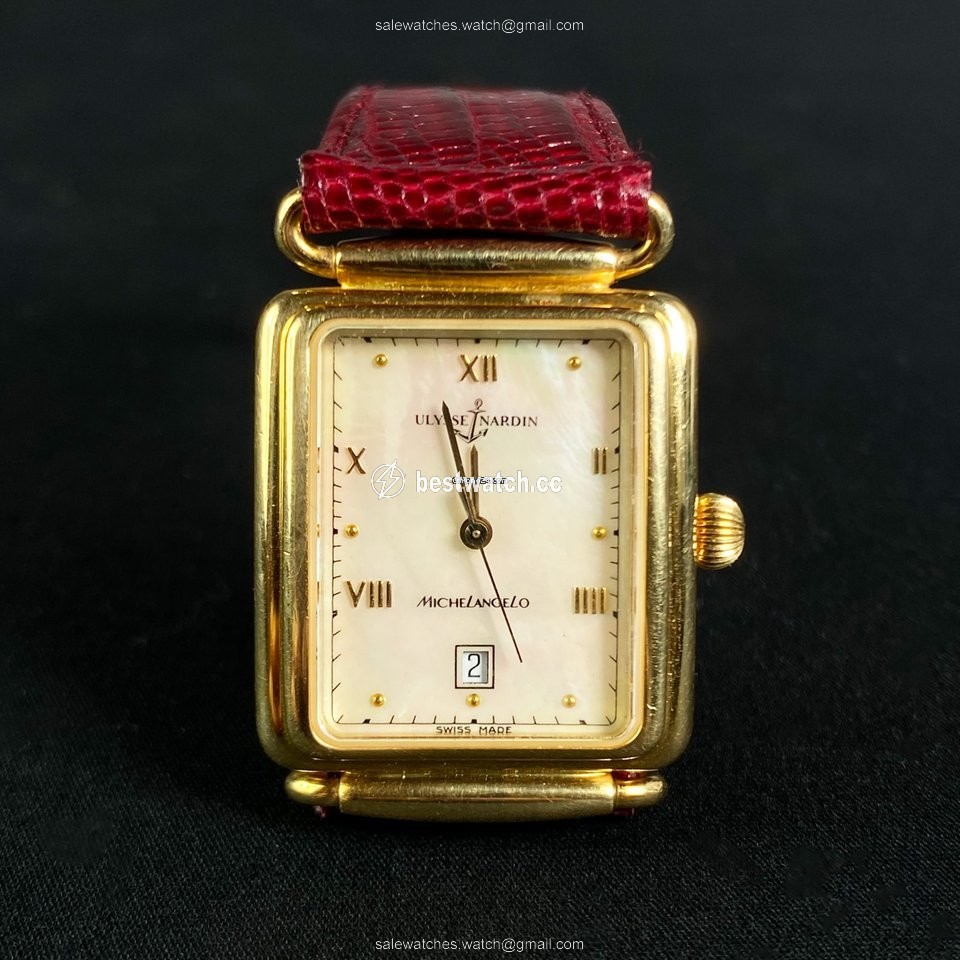 IMG_9086 Ulysse Nardin Michelangelo Mens watch Unisex Automatic Yellow gold 181-42 3