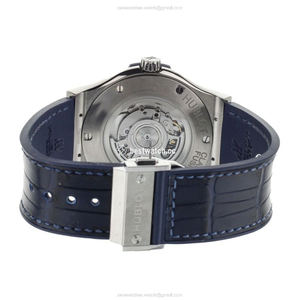 IMG_9086 Hublot Classic Fusion Blue Mens watch Unisex Automatic Titanium 511.NX.7170.LR 3