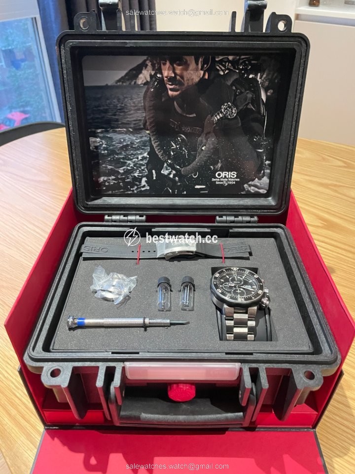 Oris ProDiver Chronograph Mens watch Unisex Automatic Titanium 01 674 7630 7154-Set 3
