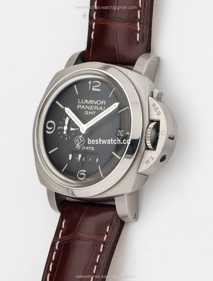 IMG_9086 Panerai Luminor 1950 10 Days GMT Mens watch Unisex Automatic Steel PAM 00270 3