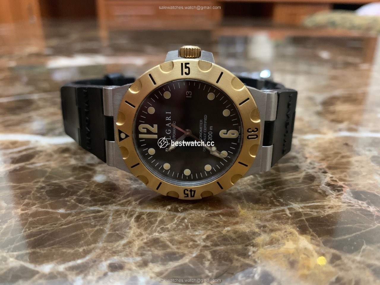 Bulgari Diagono Mens watch Unisex Automatic Gold Steel SD38SG 3