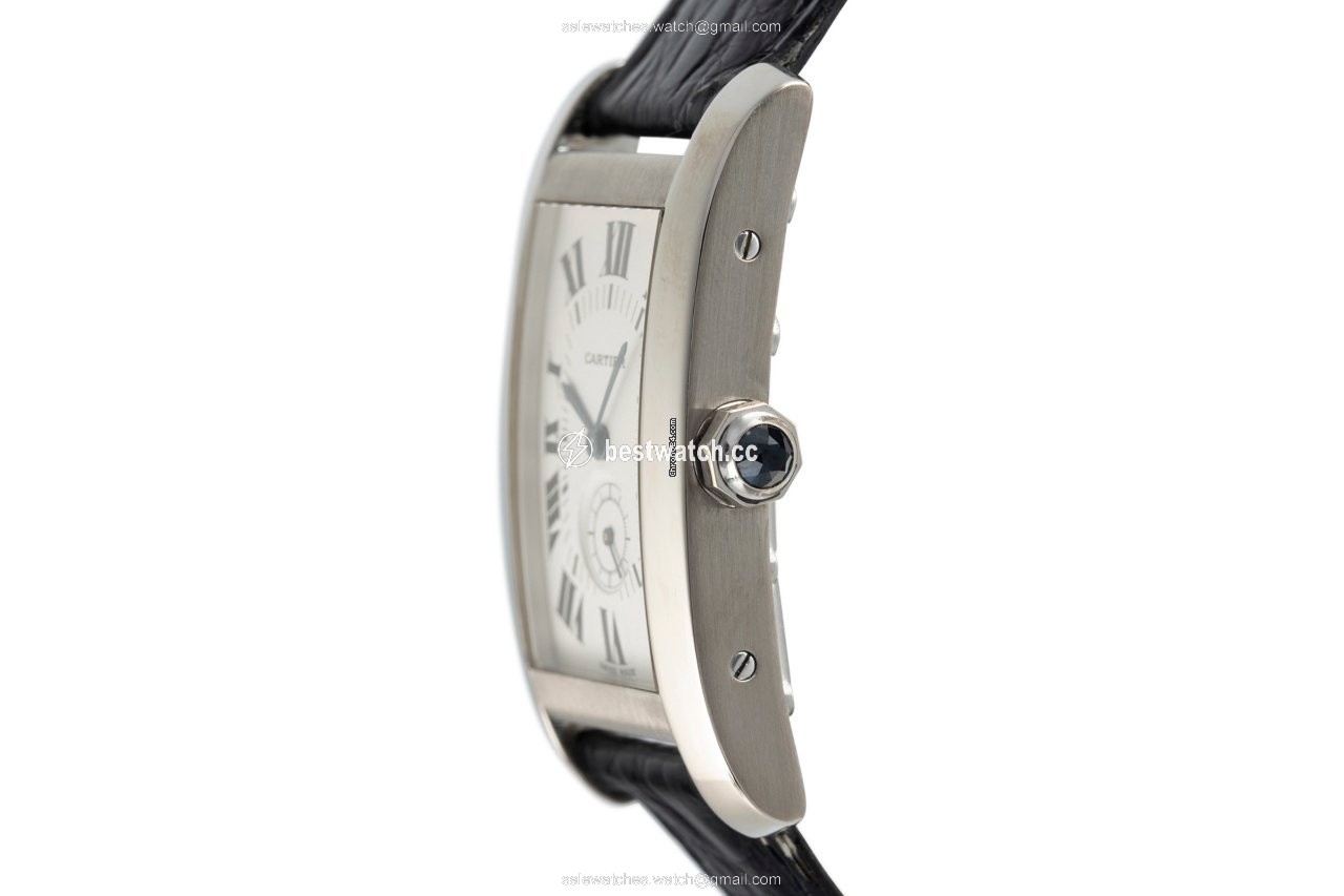 Cartier Tank Americaine Mens watch Unisex Quartz White gold 3012905 3