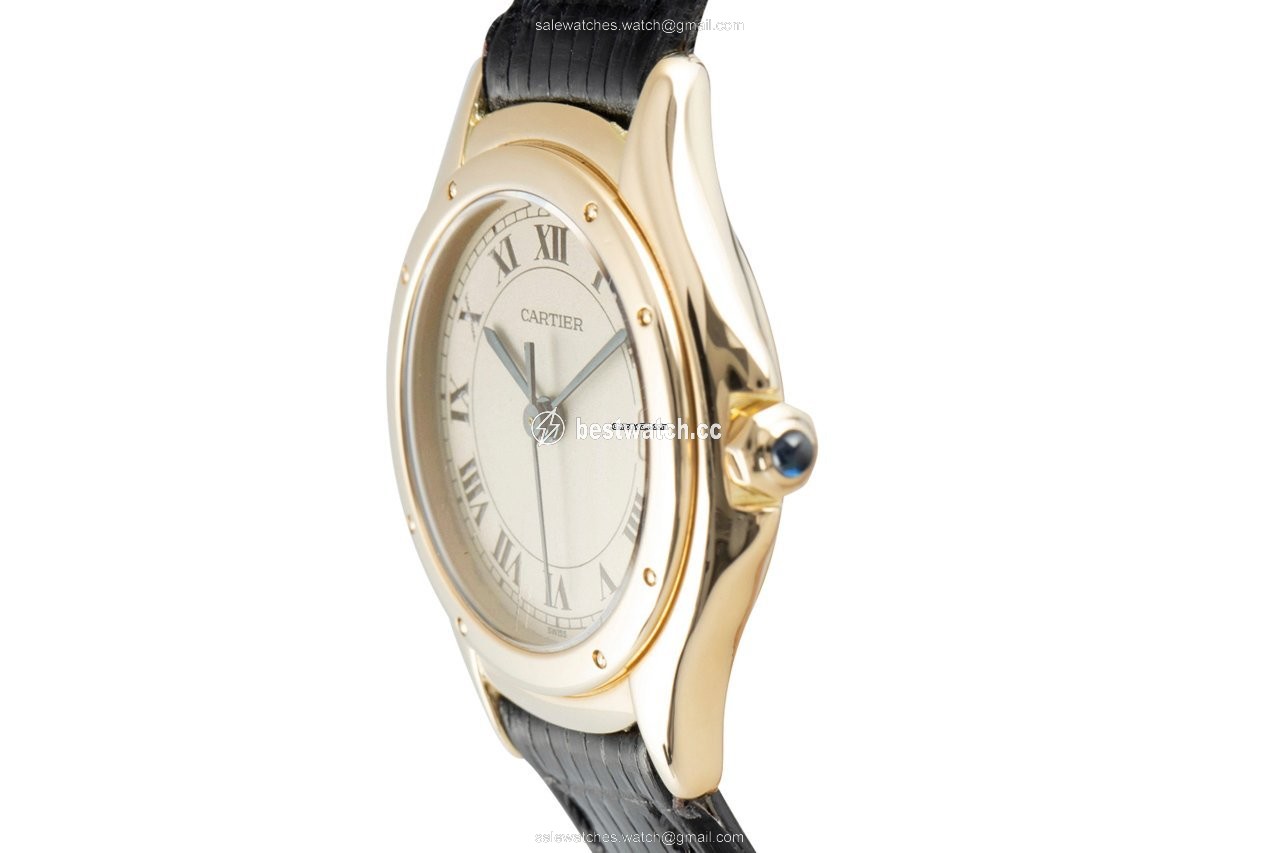 IMG_9086 Cartier Cougar Womens watch Quartz Yellow gold 887921 3