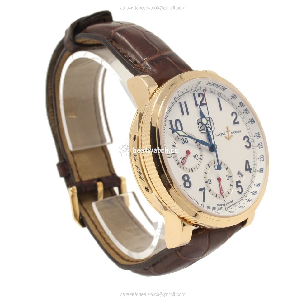 Ulysse Nardin Marine Chronograph Mens watch Unisex Automatic Rose gold 516-22 3