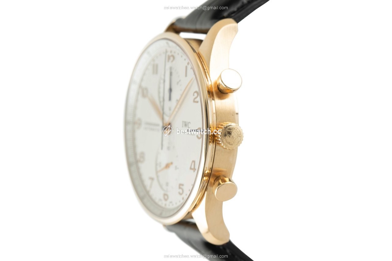 IWC Portuguese Chronograph Mens watch Unisex Automatic Red gold IW3714-02 3