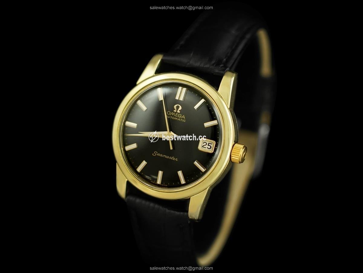 IMG_9086 Omega Seamaster Mens watch Unisex Manual winding Gold Steel 8264 3