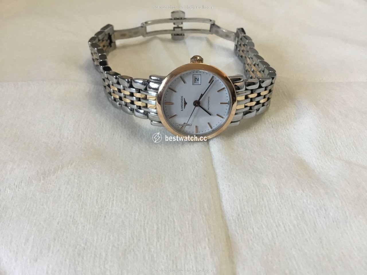 IMG_9086 Longines Elegant Womens watch Automatic Gold Steel L4.309.5.12.7 3