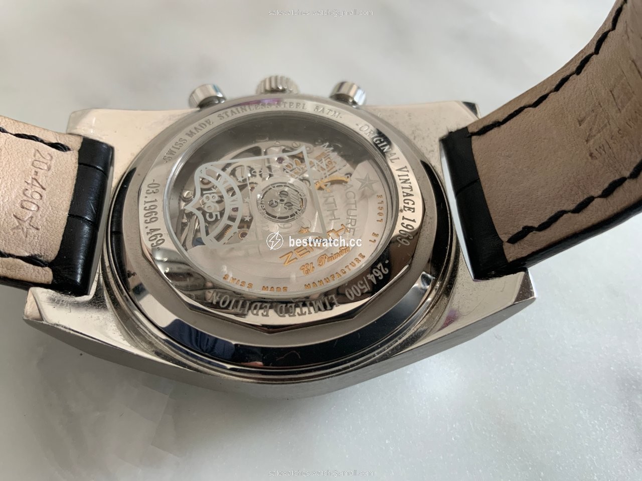 IMG_9086 Zenith El Primero New Vintage 1969 Automatic Steel 03.1969.469 01.C490 3