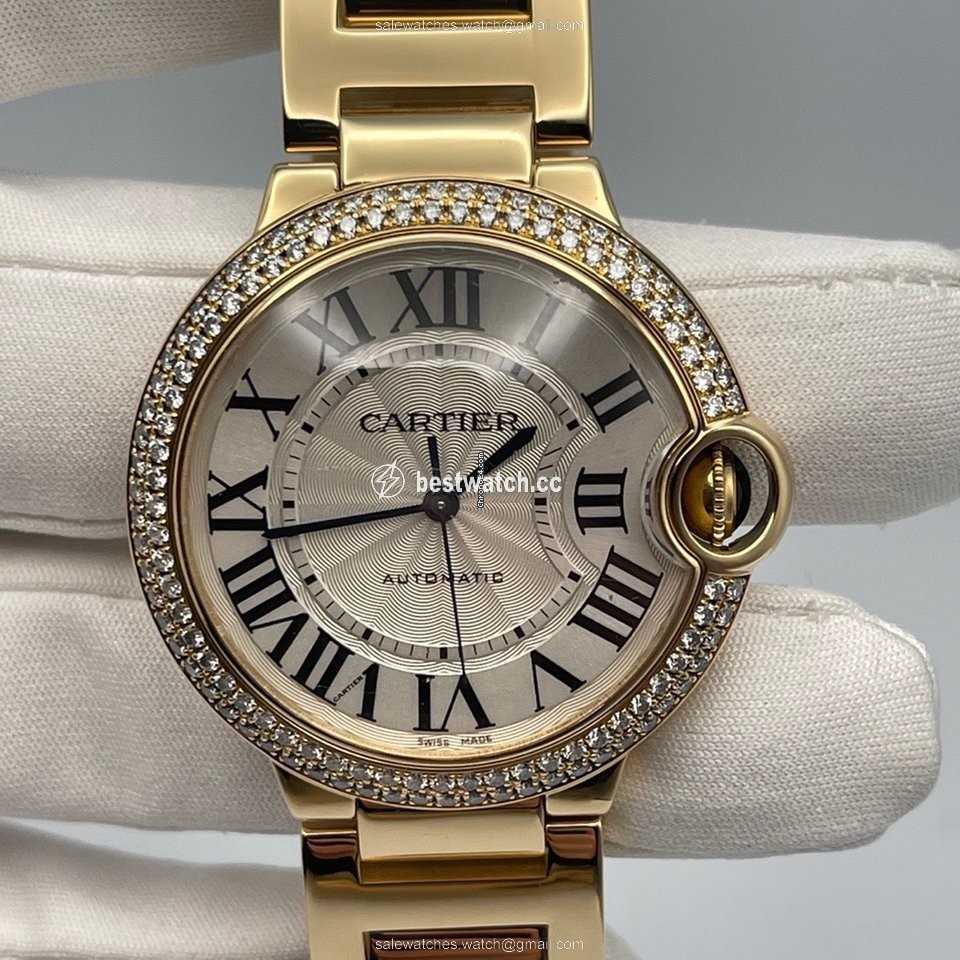 IMG_9086 Cartier Ballon Bleu 36mm Womens watch Automatic Yellow gold we900451 3