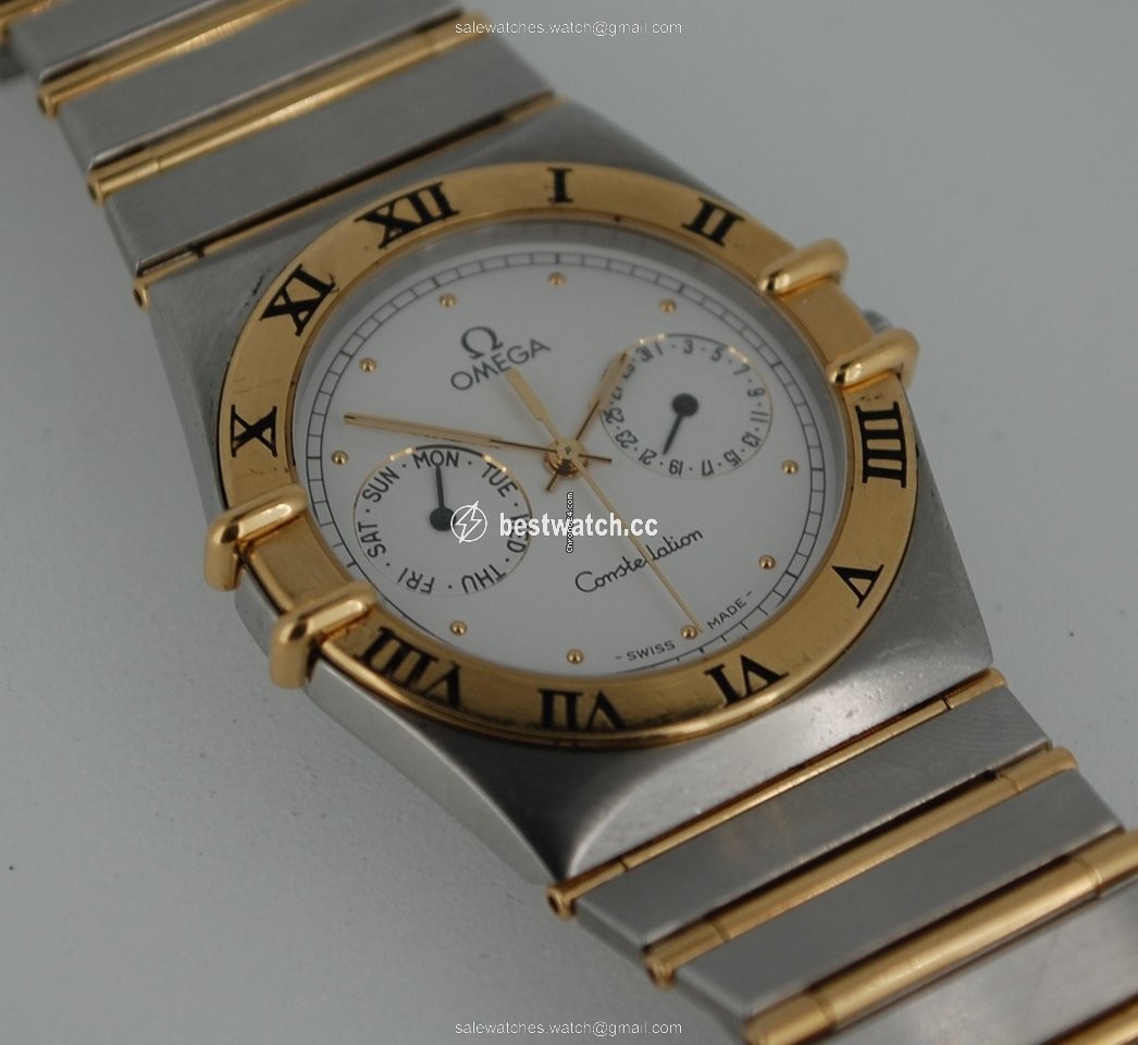 Omega Constellation Day-Date Mens watch Unisex Quartz Gold Steel 396.1069 3