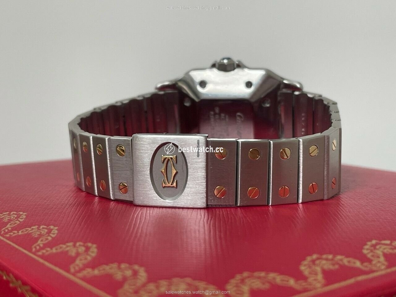 IMG_9086 Cartier Santos Mens watch Unisex Automatic Gold Steel 2961 3