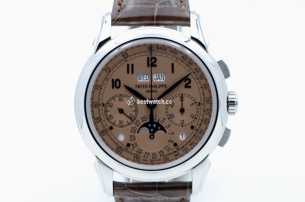 IMG_9086 Patek Philippe Perpetual Calendar Chronograph Mens watch Unisex Manual winding Platinum 5270P-001 3