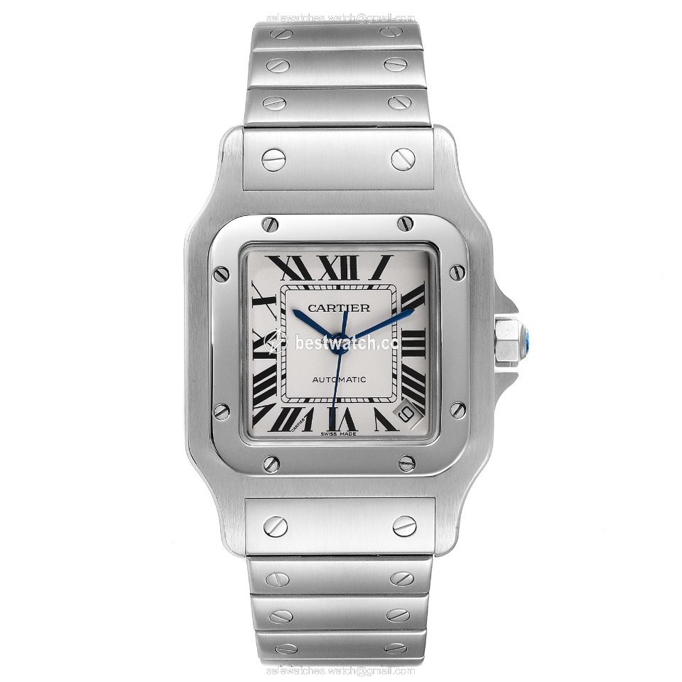 IMG_9086 Cartier Santos Galbee Mens watch Unisex Automatic Steel W20098D6 3