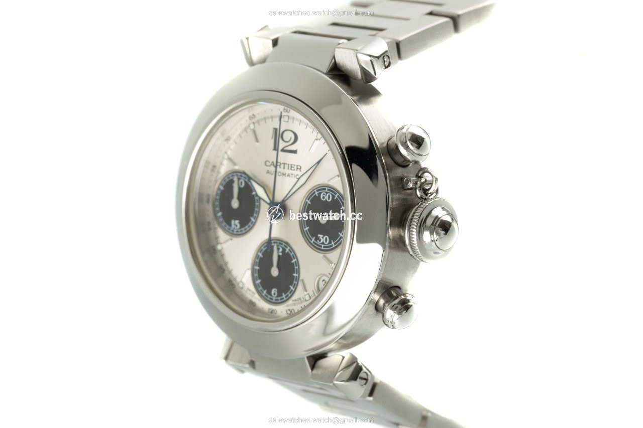 IMG_9086 Cartier Pasha C Mens watch Unisex Automatic Steel 2412 3