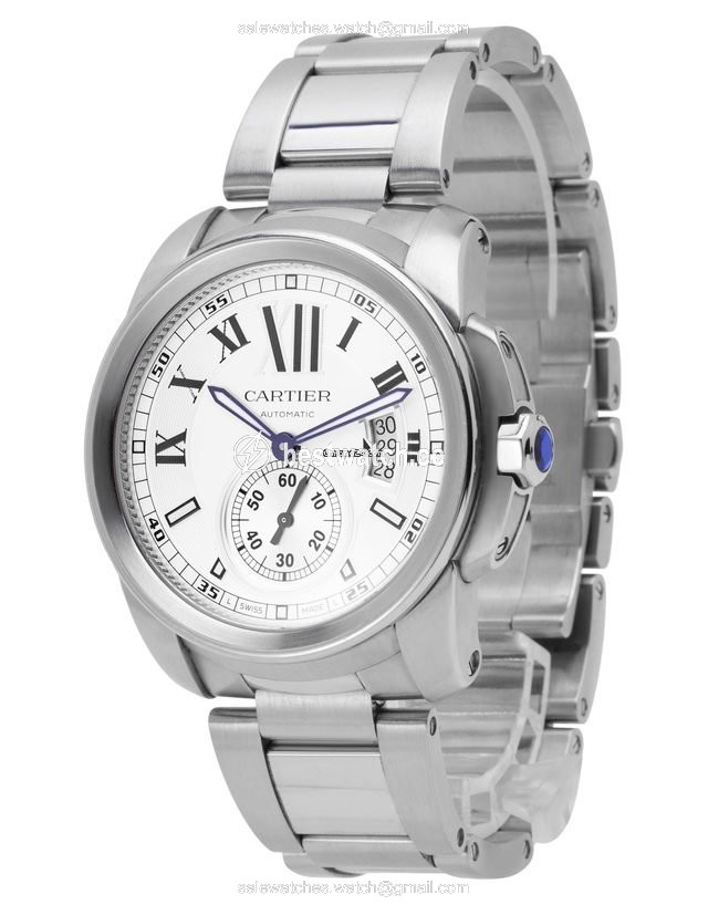 IMG_9086 Cartier Calibre de Cartier Mens watch Unisex Automatic Steel W7100037 3389 3