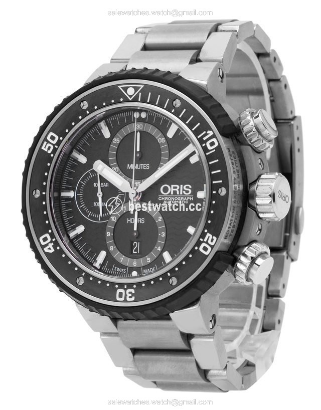 IMG_9086 Oris ProDiver Chronograph Mens watch Unisex Automatic Titanium 01 774 7727 7154-SET 3