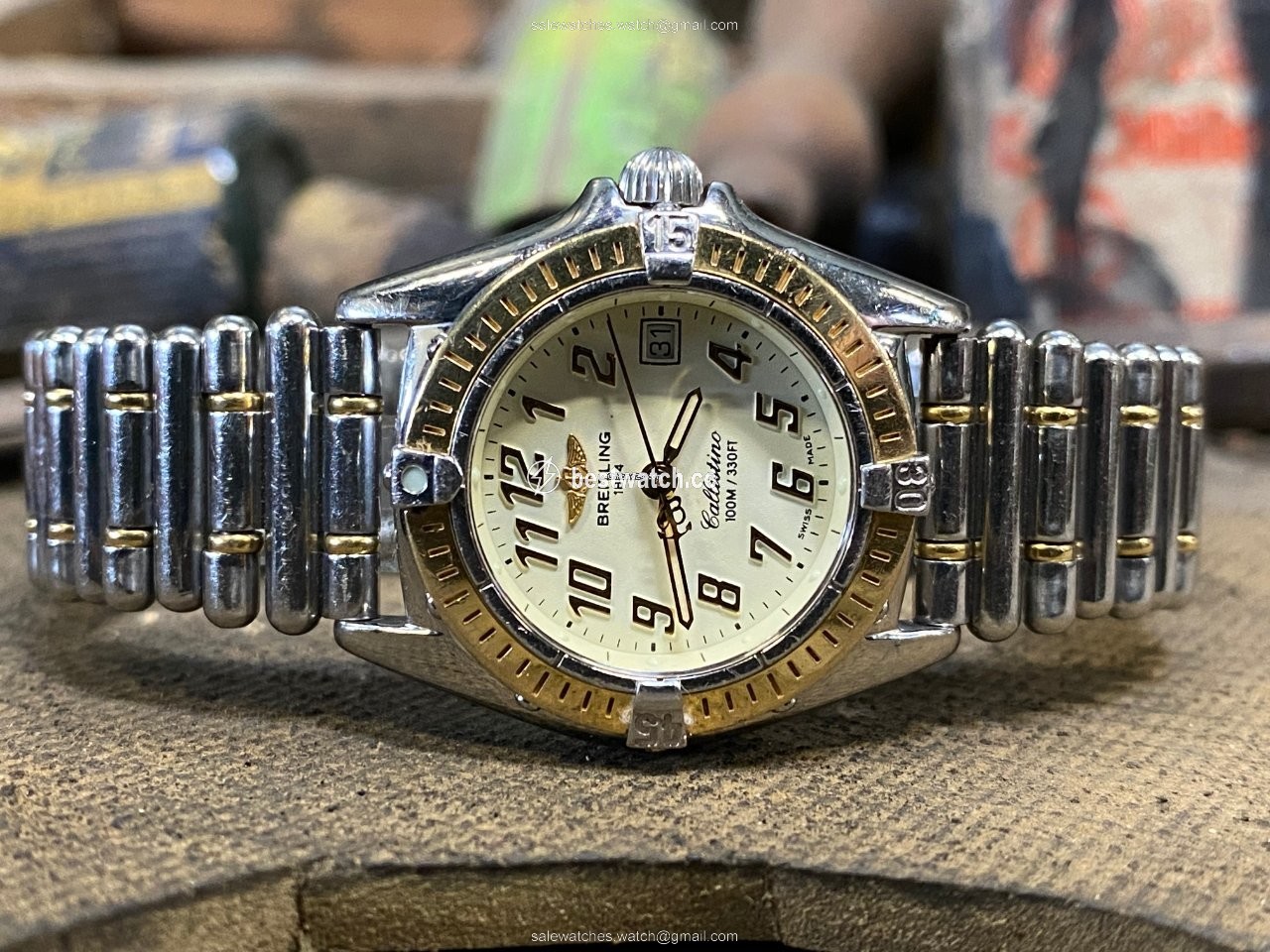 IMG_9086 Breitling Callistino Womens watch Quartz Gold Steel D52345 3