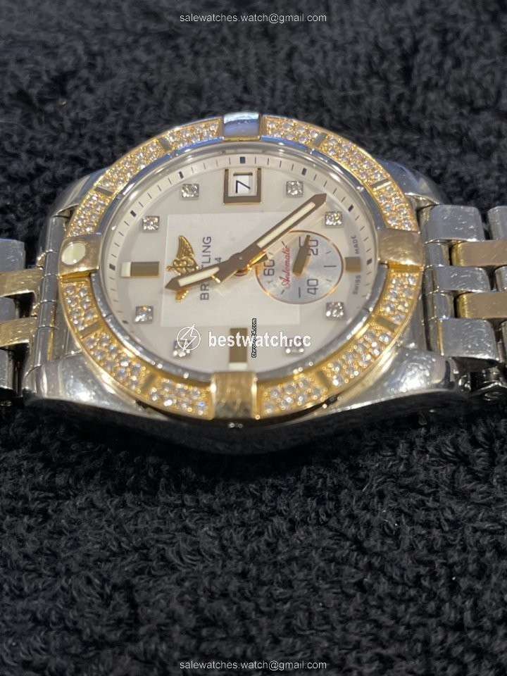 IMG_9086 Breitling Galactic 36 Womens watch Automatic Gold Steel C3733012 A724 376C 3