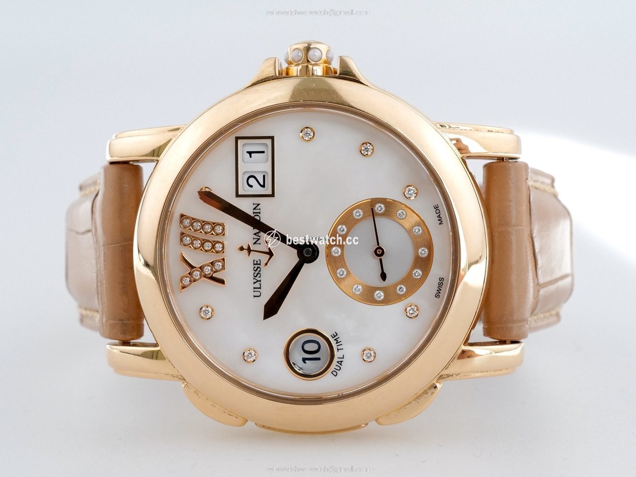IMG_9086 Ulysse Nardin Dual Time Womens watch Automatic Rose gold 246-22 391 3