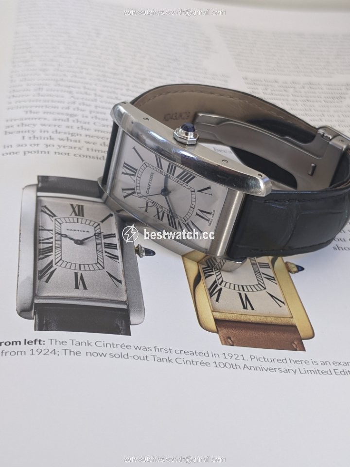 IMG_9086 Cartier Tank Americaine Mens watch Unisex Automatic Steel WSTA0018 3