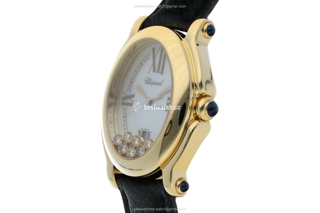 IMG_9086 Chopard Happy Sport Womens watch Quartz Yellow gold 27 7000-23 3