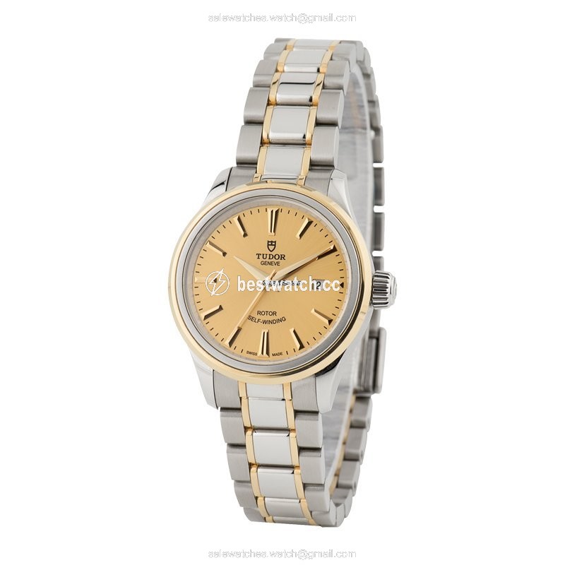 IMG_9086 Tudor Style Womens watch Automatic Gold Steel 12103 3