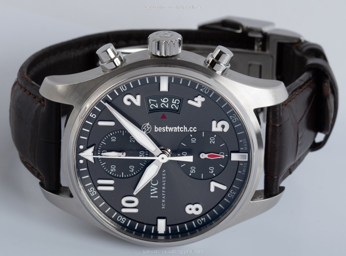 IMG_9086 IWC Pilot Spitfire Chronograph Mens watch Unisex Automatic Steel IW387802 3