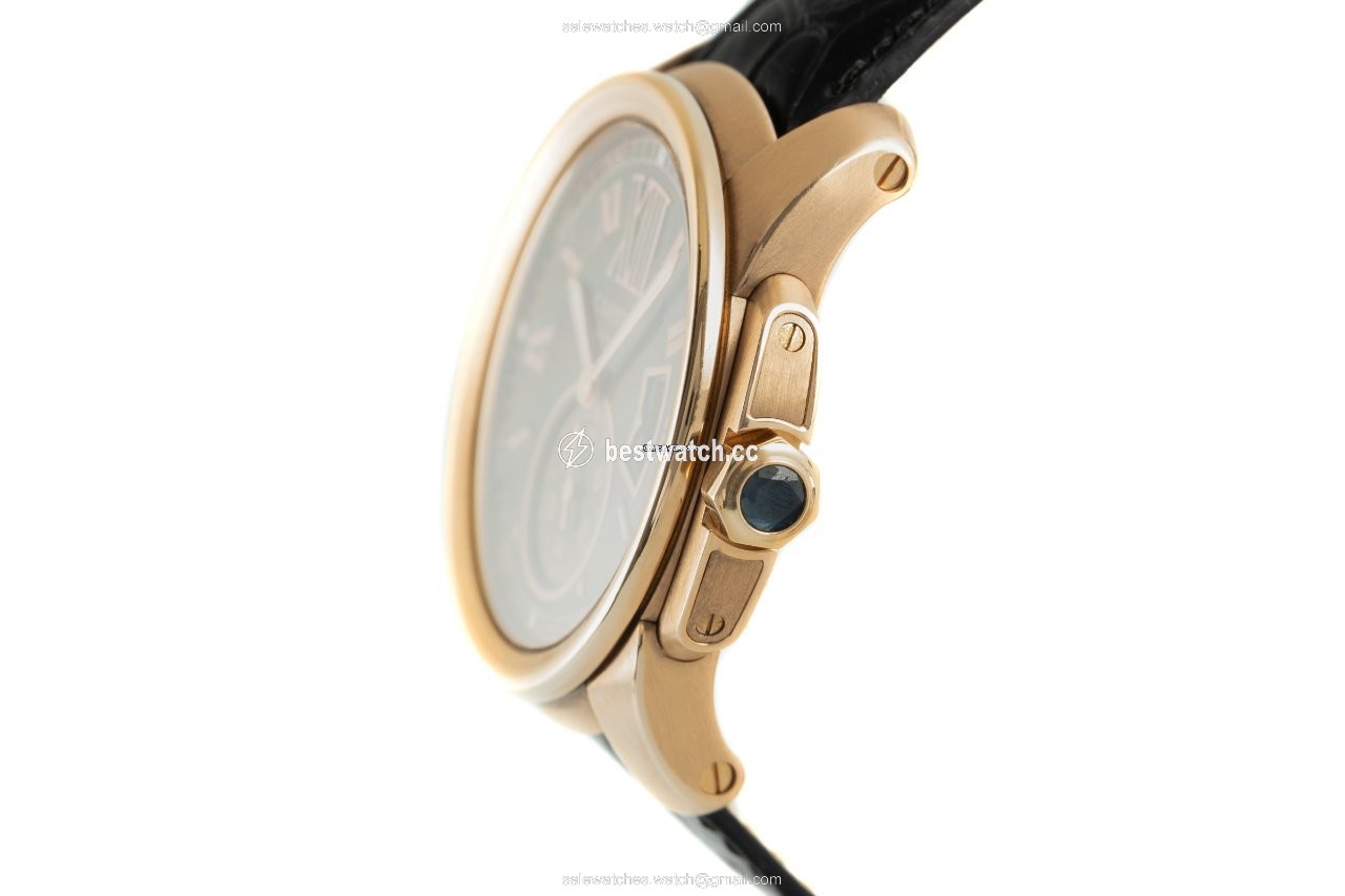IMG_9086 Cartier Calibre de Cartier Mens watch Unisex Automatic Red gold 3300 3