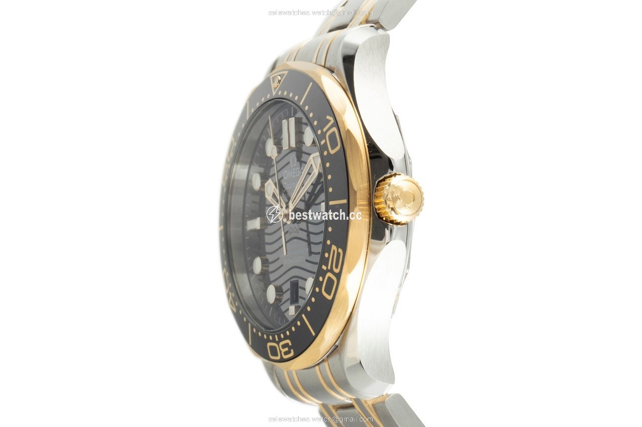 Omega Seamaster Diver 300 M Mens watch Unisex Automatic Gold Steel 210.22.42.20.01.001 3