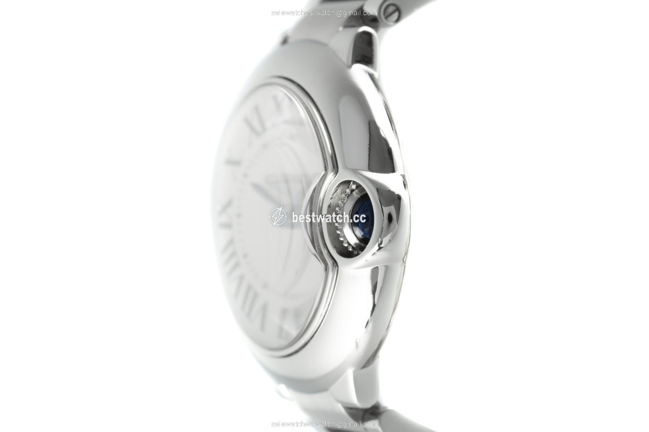 IMG_9086 Cartier Ballon Bleu 28mm Womens watch Quartz Steel 3009 3